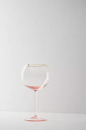 Gilded Rim Red Wine Glass | Anthropologie (US)