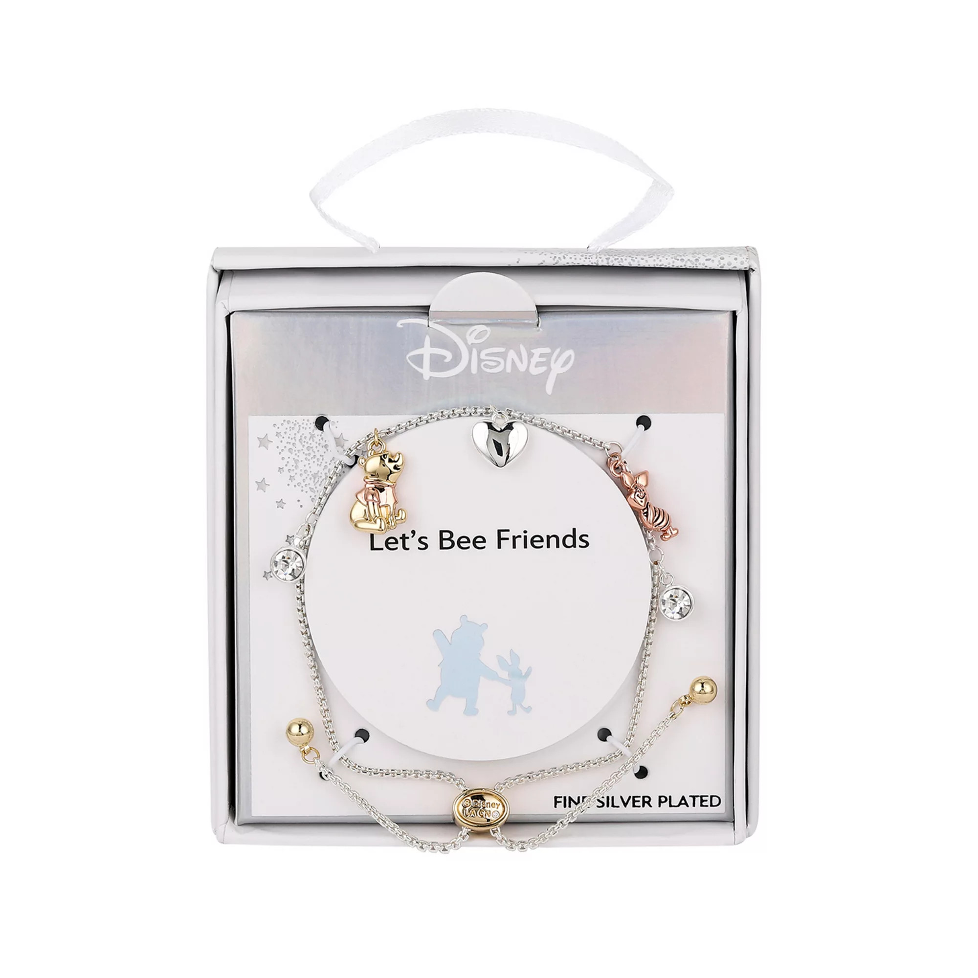 Disney's Winnie the Pooh Fine Silver Plated Cubic Zirconia Charm Bolo Bracelet | Kohl's