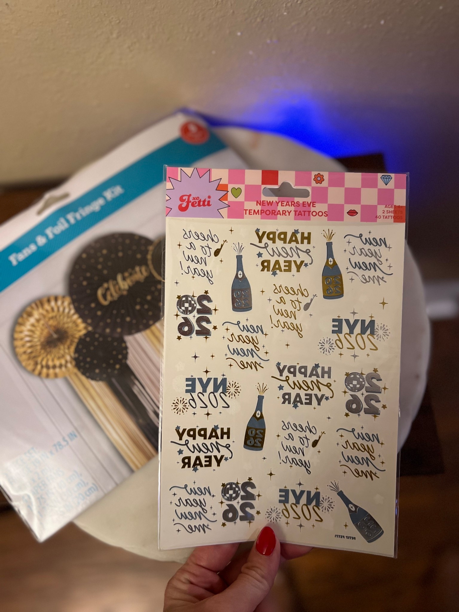 We’re staying home for New Years Eve but having friends & neighbors over so little fun touches! NYE 2026 temporary tattoos and NYE decor you can order for pick up! Black/Gold Paper Fan and Foil Fringe Kit, 5 Pieces, by Way To Celebrate

#LTKHome

#LTKSeasonal #LTKHoliday #LTKBeauty