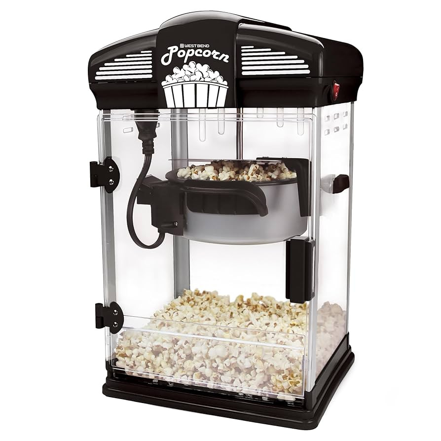 West Bend Stir Crazy Movie Theater Popcorn Popper, Gourmet Popcorn Maker Machine with Nonstick Po... | Amazon (US)