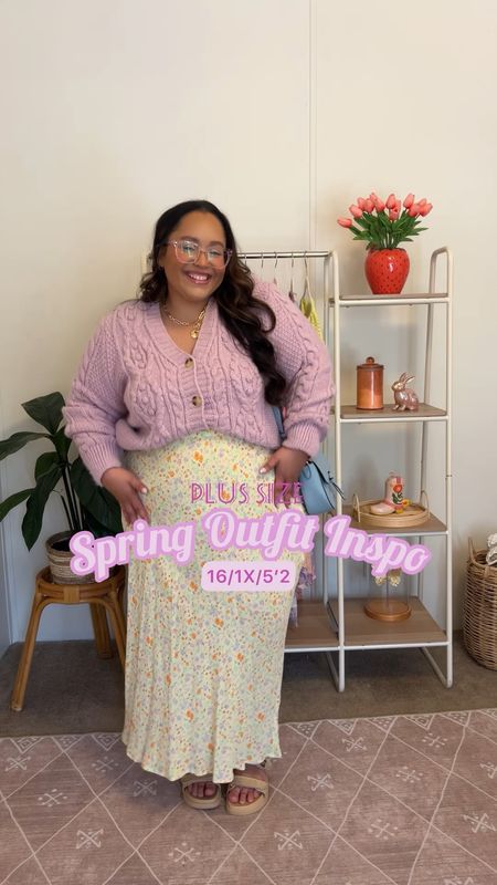 Plus size spring outfit inspo 
Skirt - XXL
Cardigan- XL
Sandals - 8.5 (went up a half size: so so comfy) 
Target, Mark and Spencer , Size 16 , colorful, floral 

#LTKstyletip #LTKplussize #LTKmidsize