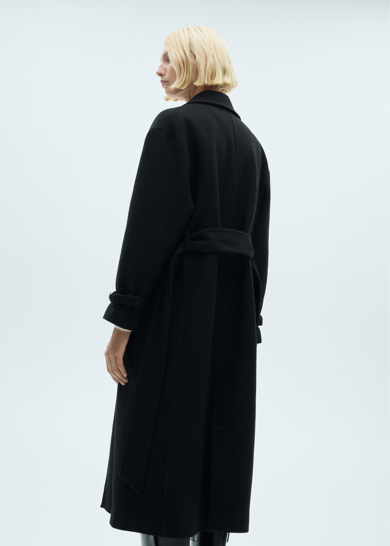 Maxi lapel Manteco wool coat - Women | MANGO United Kingdom | MANGO (UK)