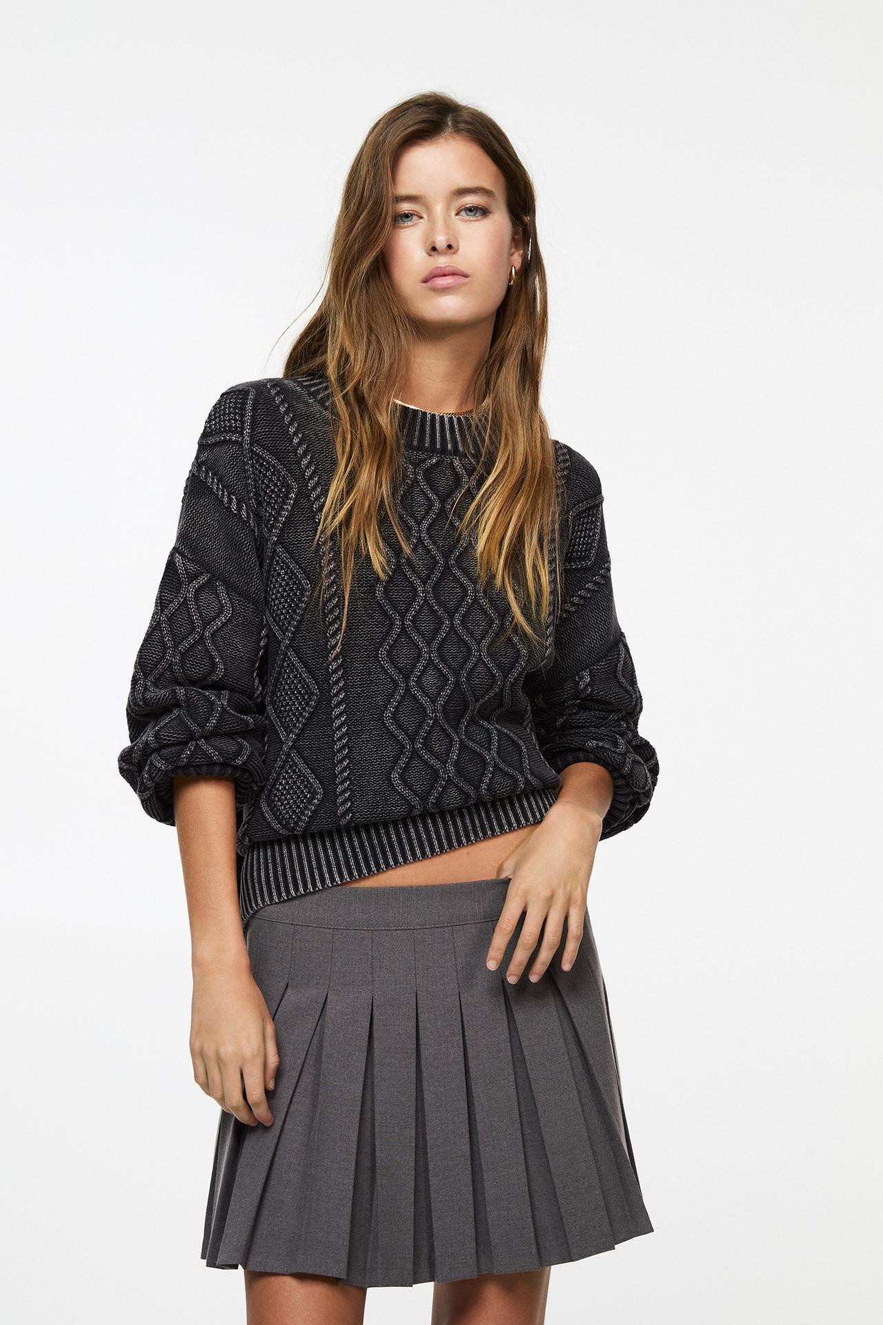 Mini skirt with box pleats | PULL and BEAR UK