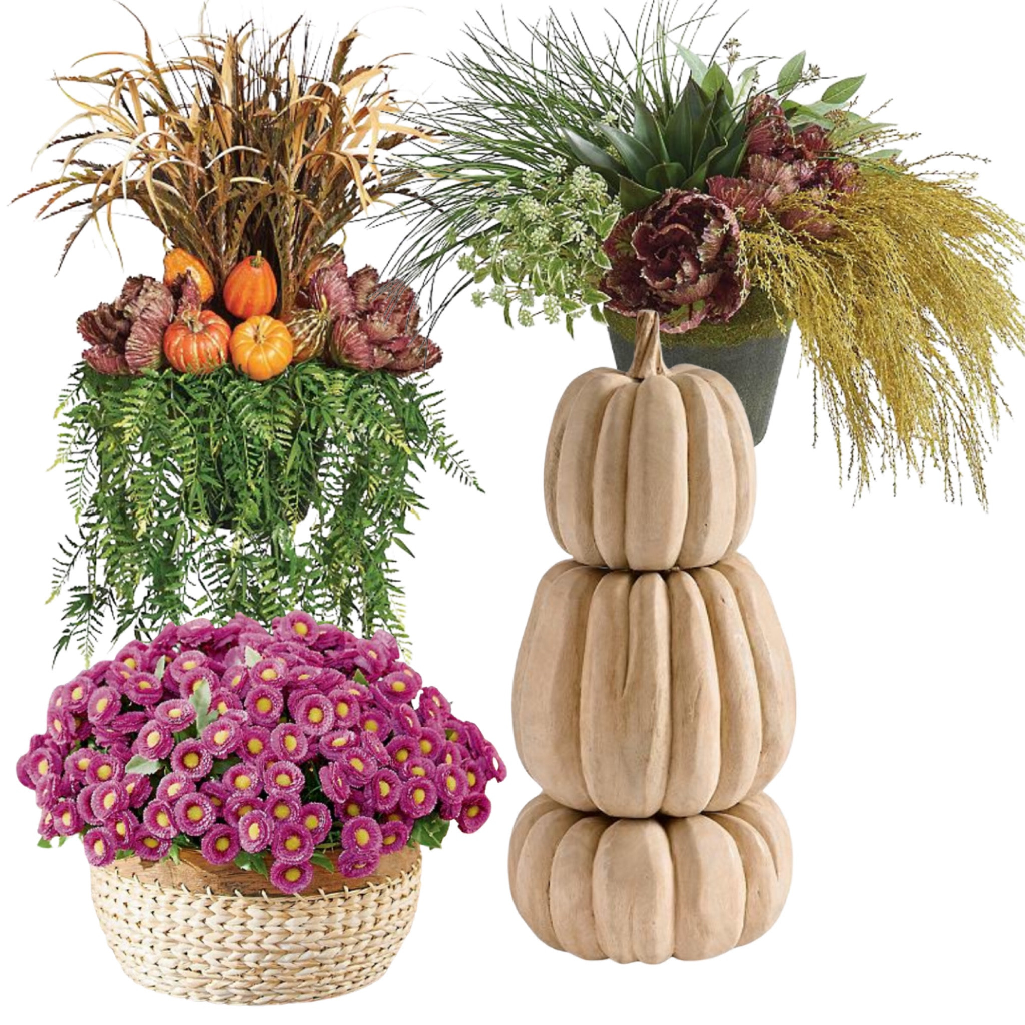 Urn fillers for your outdoor fall decorations are a good idea if your neighborhood has deer and squirrels as residents!!! 

We have both had fall decorations decimated and eaten right after spending hours  designing them!! 

#LTKHome #LTKSeasonal