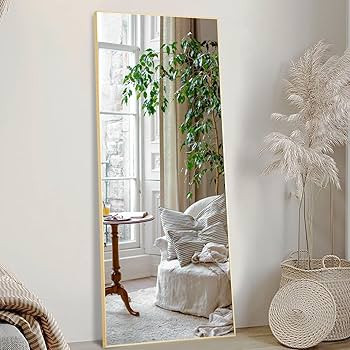 Sweetcrispy 64"x21" Full Length Mirror, Full Body Floor Mirror for Bedroom Large Wall Mirror with... | Amazon (US)