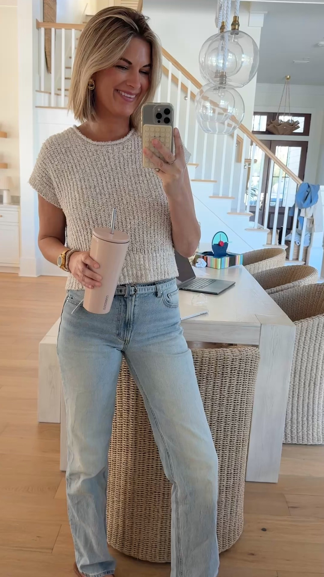 Size small sweater on sale.  27 long jeans. True to size.