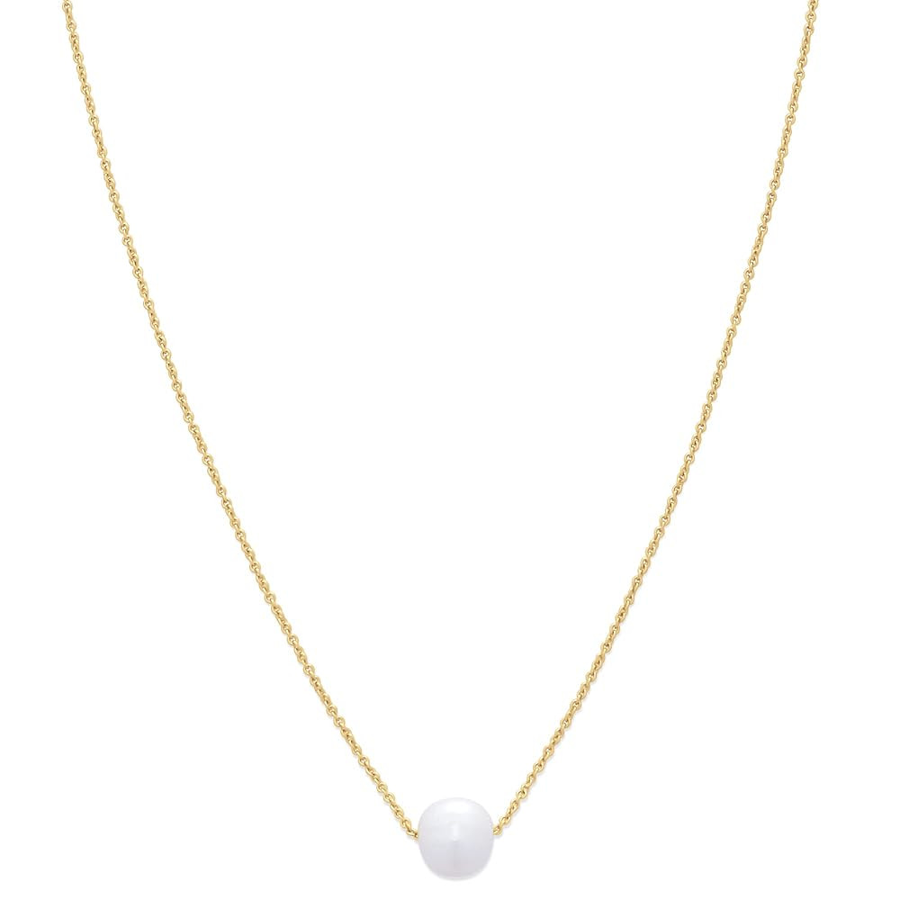 Amazon Essentials 14K Gold or Sterling Silver Freshwater Pearl Pendant Necklace | Amazon (US)