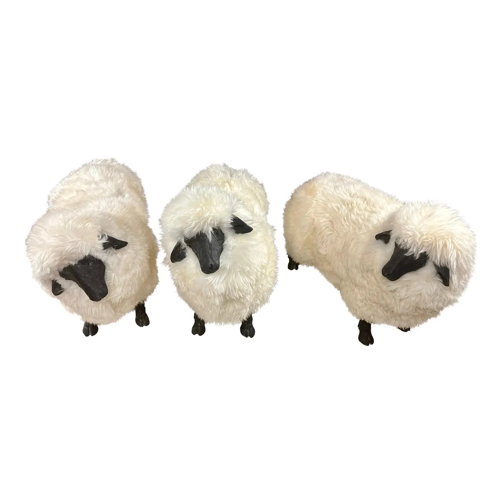 1990s Vintage Lalanne Style Sheep Flock - Set of 3 | Chairish