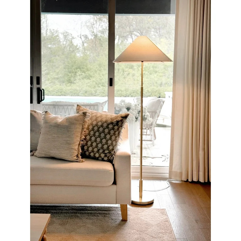 My Texas House 64 in 1 Light Gold brass Floor Lamp White | Walmart (US)