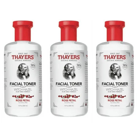 (3 pack) Thayers Witch Hazel Aloe Vera Toner Rose Petal 12 fl oz | Walmart (US)