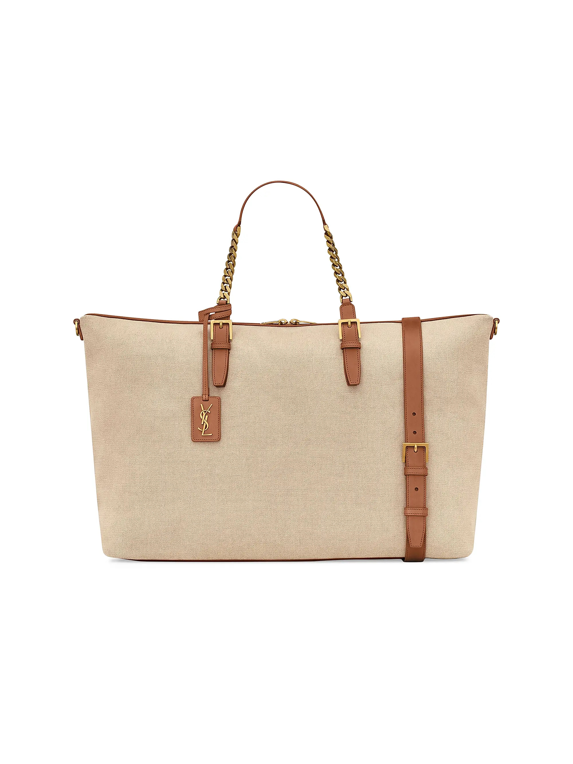 Weekender Travel Bag in Canvas and Vegetable-Tanned Leather | Saks Fifth Avenue