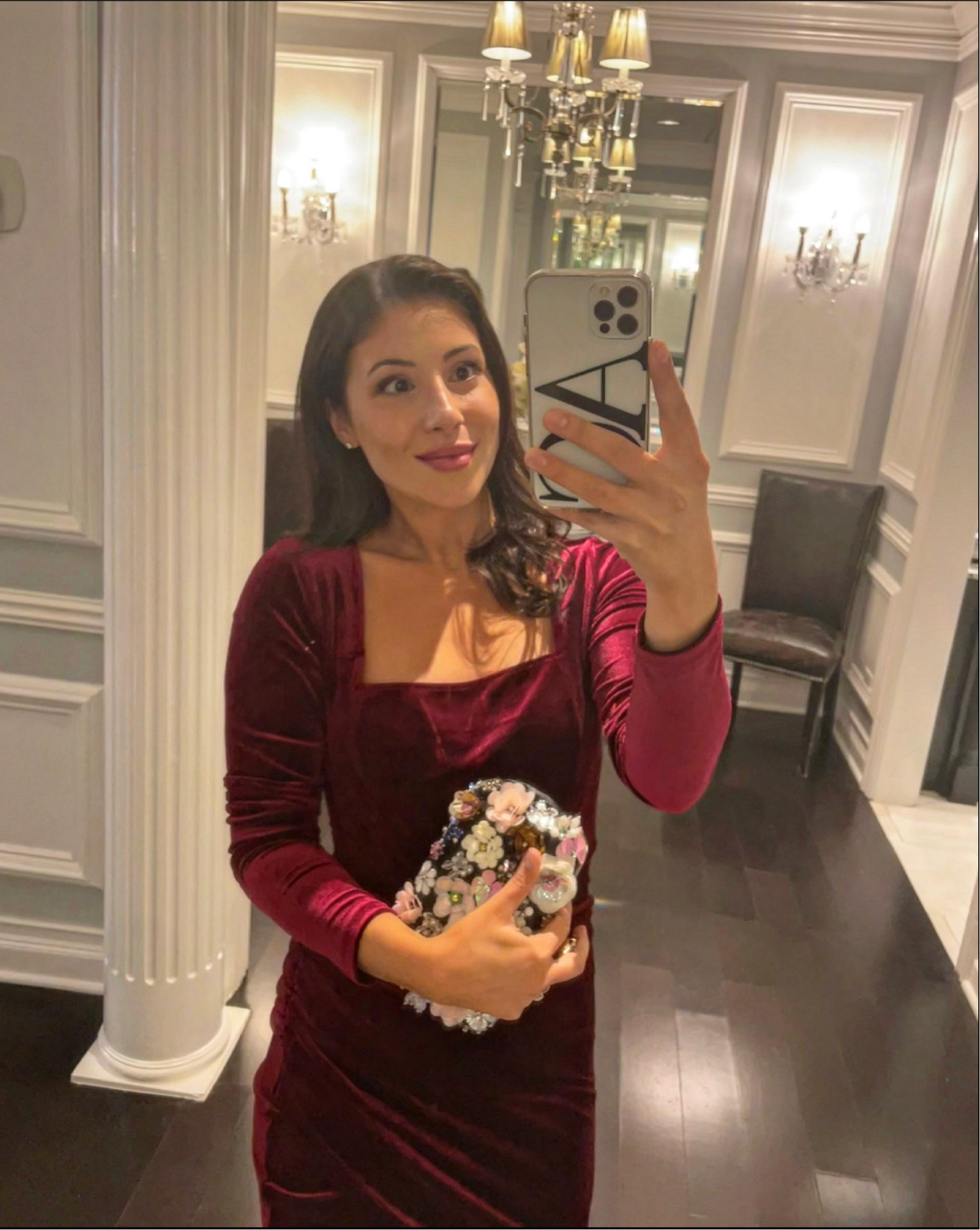 Felt so confident in this dress! The perfect fancy dress for a fall/winter event. I am wearing a size small. Dress is under $40 on Amazon! 💕