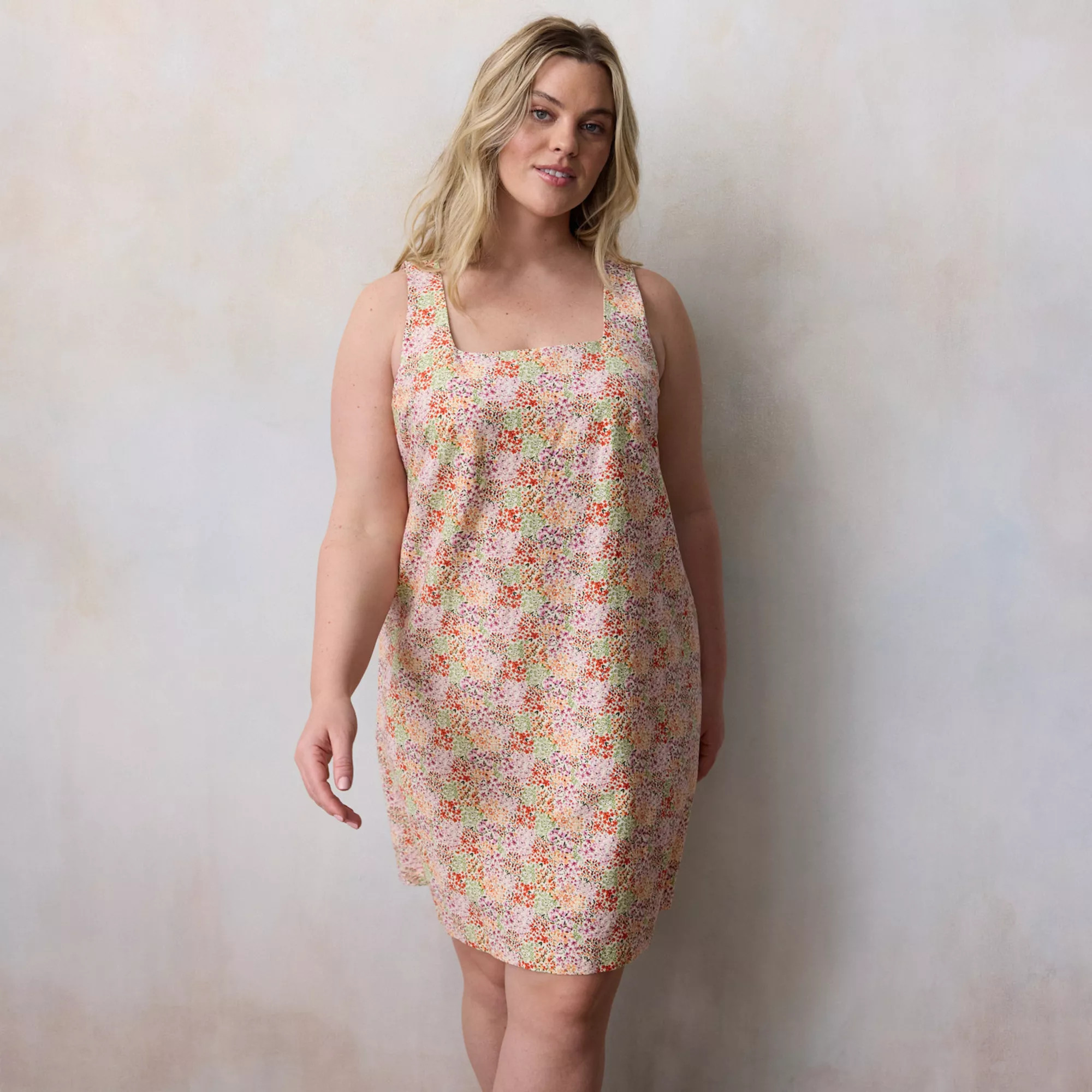 Plus Size LC Lauren Conrad Square Neck Shift Dress | Kohl's