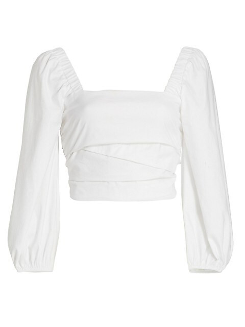 Kayla Puff-Sleeve Top | Saks Fifth Avenue