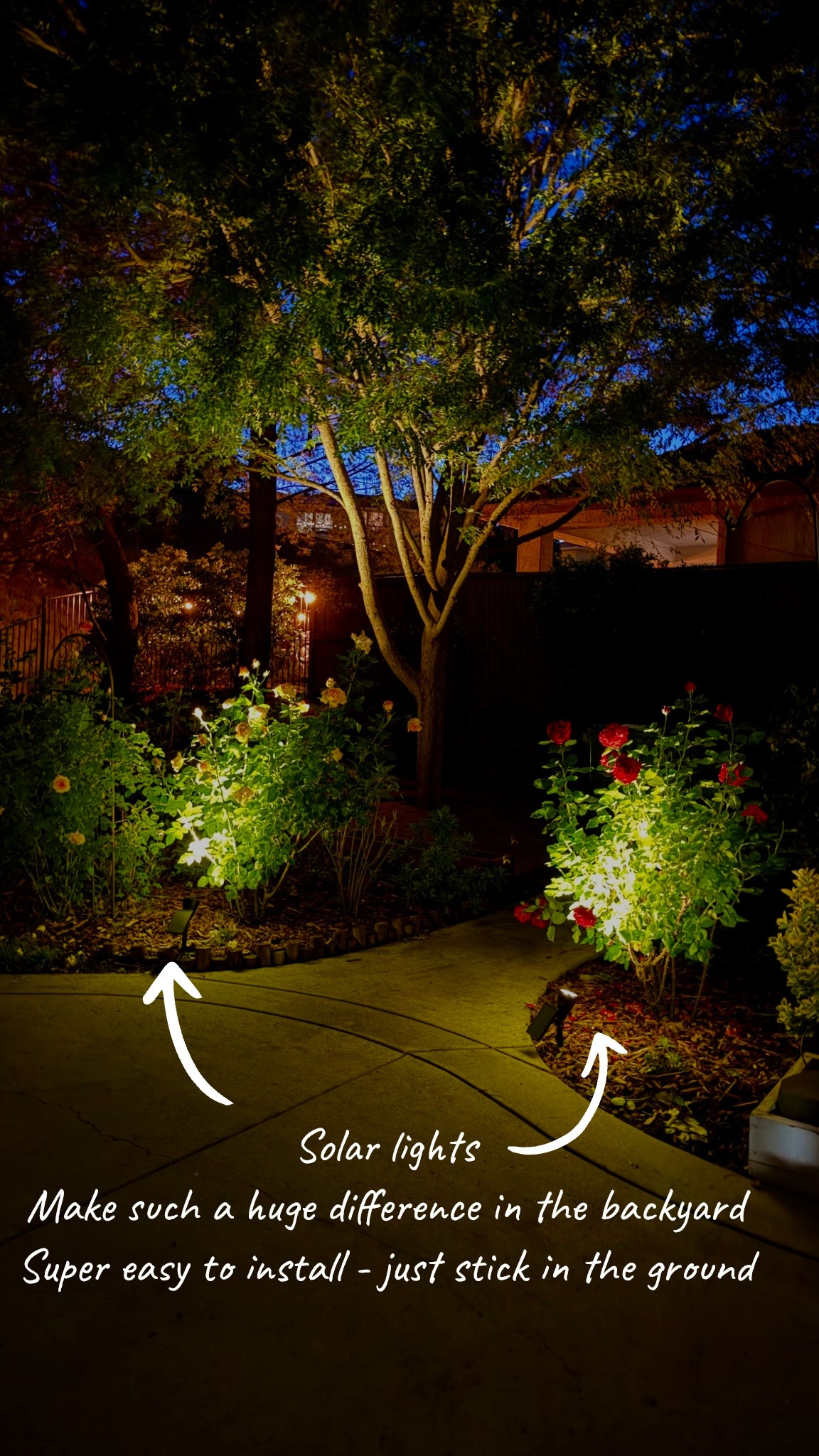 Solar lights for the backyard - make your backyard look so cozy in the evening. 
Literally just stick in the ground and done! And no electrical needed 🙌🏻
Spring backyard makeover -| summer backyard | backyard life

#LTKmomlife #LTKHome #LTKdayinmylife