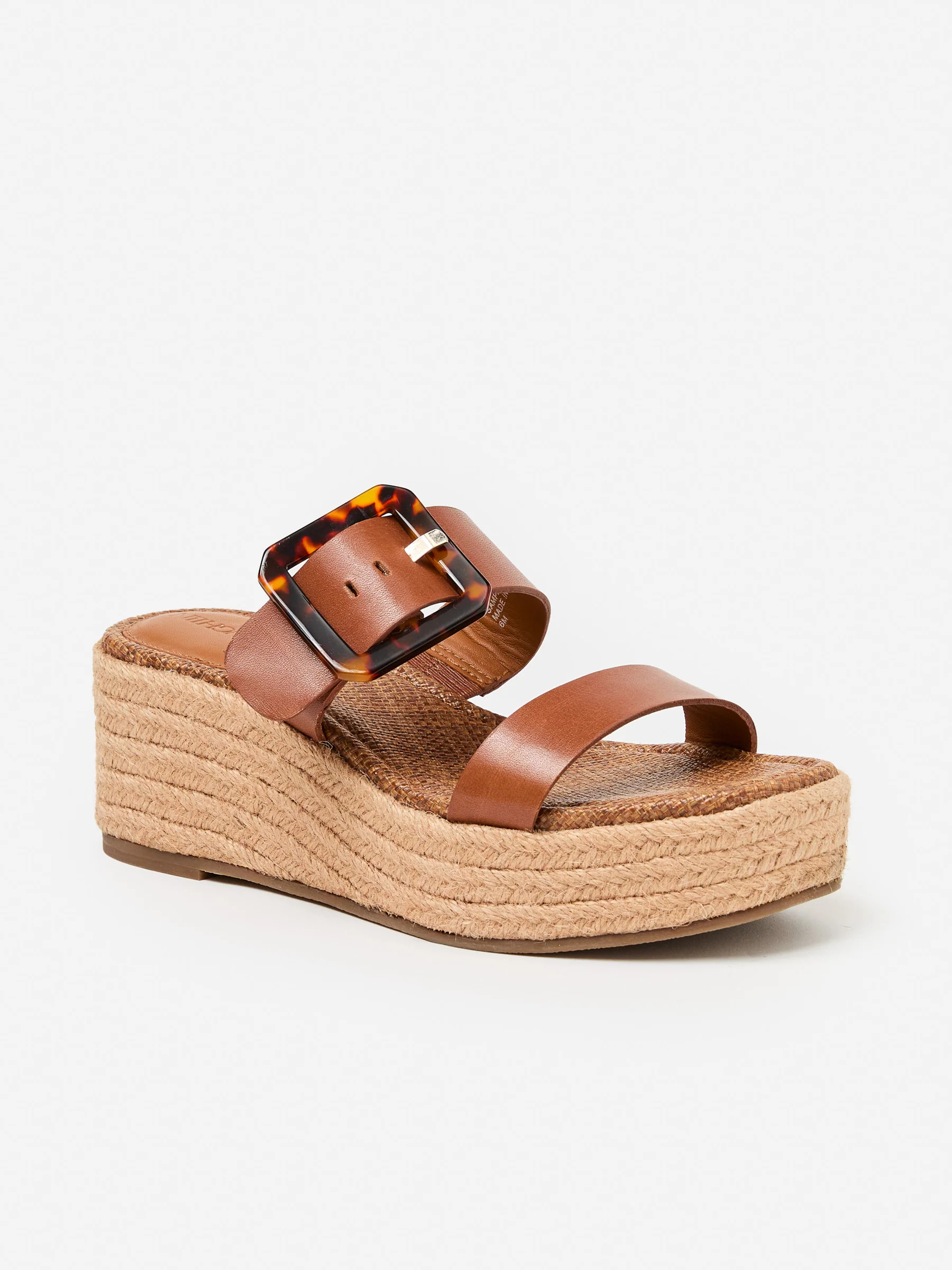 Rich_Cognac Solid Fleur Wedges | Women's Shoes | J.McLaughlin | J.McLaughlin