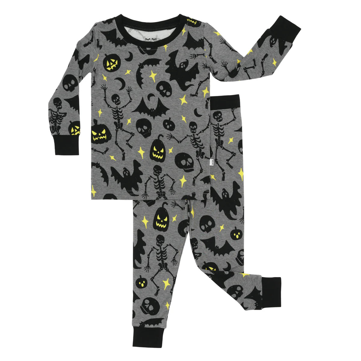 Gray Glowing Ghouls Two-Piece Pajama Set | Little Sleepies