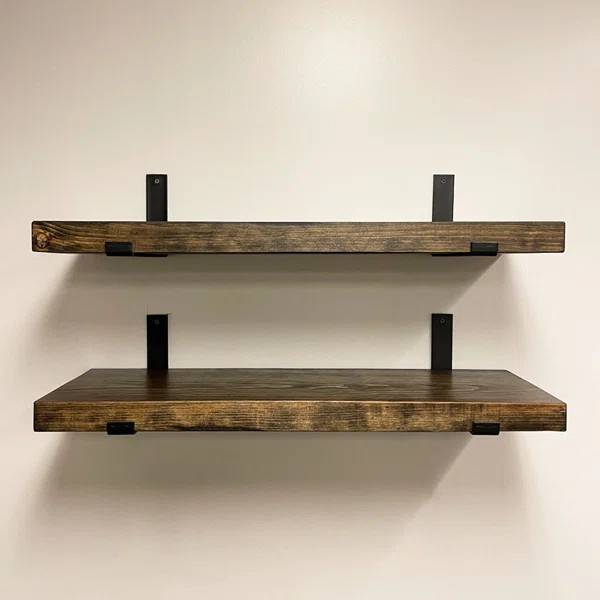 Calheme Rustic Shelves With J Brackets | Wayfair North America