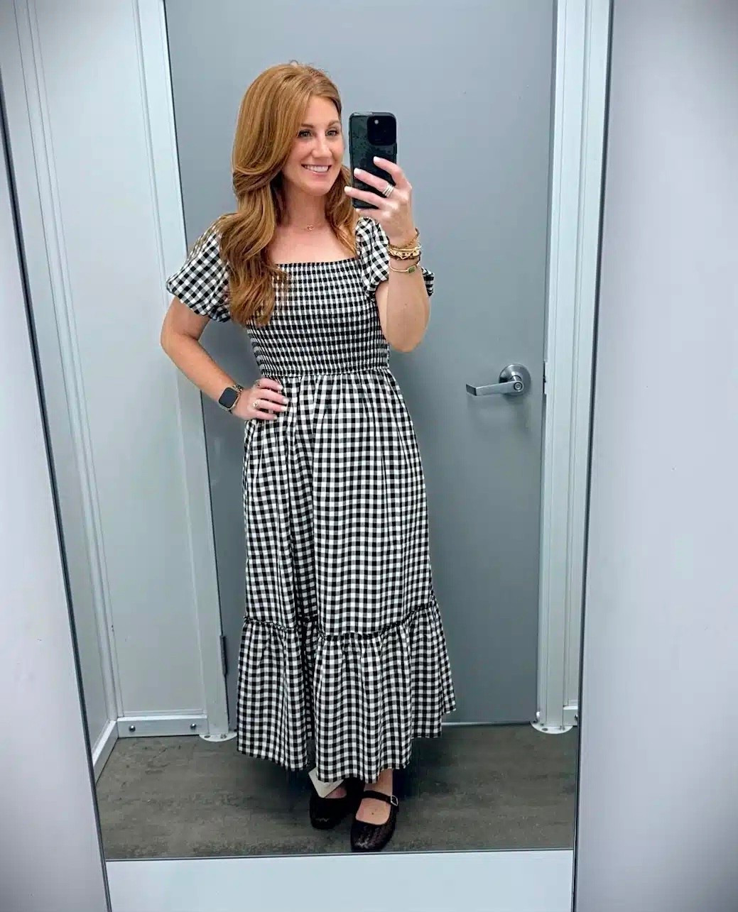 Stephanie is 5’3 and sharing some petite friendly favorites from Walmart. This gingham maxi dress is great for Summer and into Fall and also comes in green. She is wearing a size small and her flats run true to size.

#LTKOver40 #LTKPetite #LTKootd