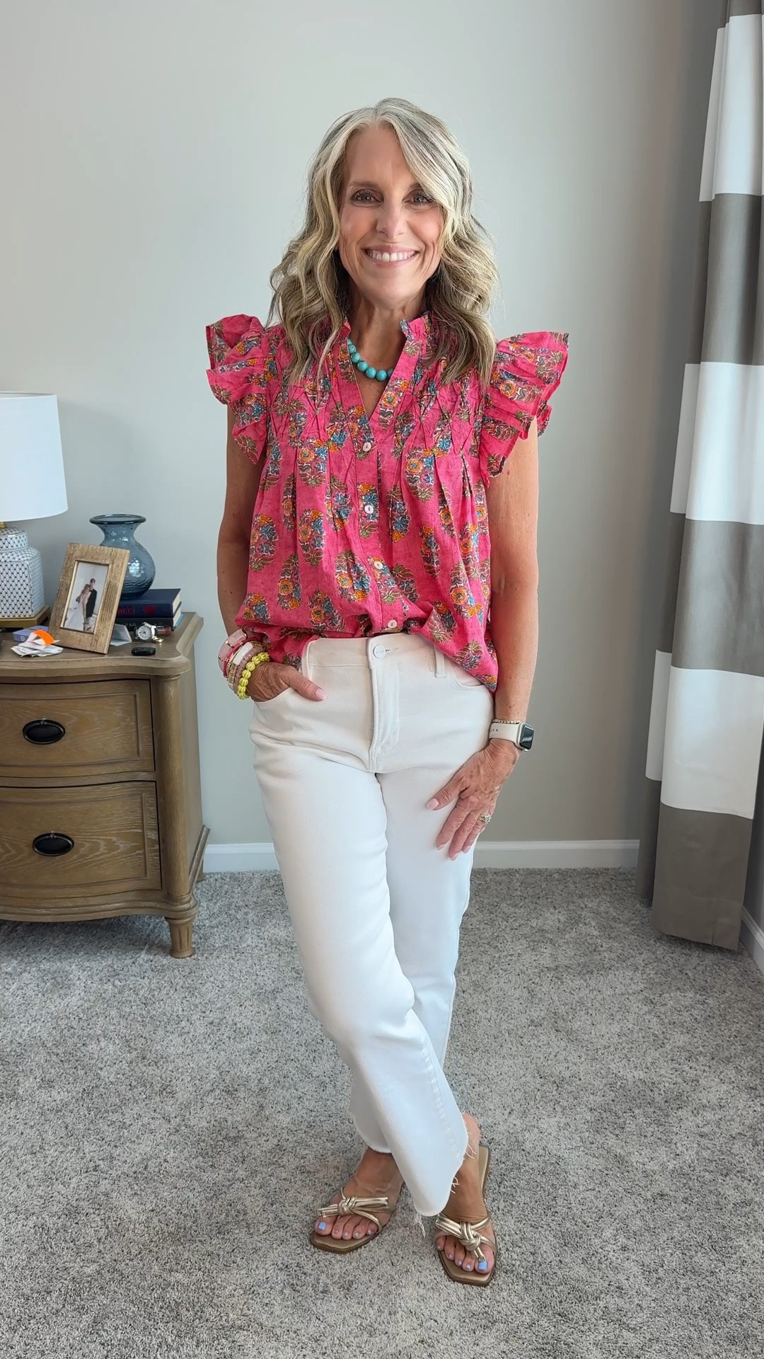 Gosh I love this one. Wearing XS and it fits perfectly. Wearing 28 in white jeans. I sized up because…white. Use code COAST15

#LTKootd #LTKgrwm #LTKOver40