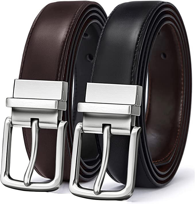 Men's Belt,Bulliant Reversible Belt 1.25" For Mens Casual Golf Dress pants shirts,One Reverse For... | Amazon (US)