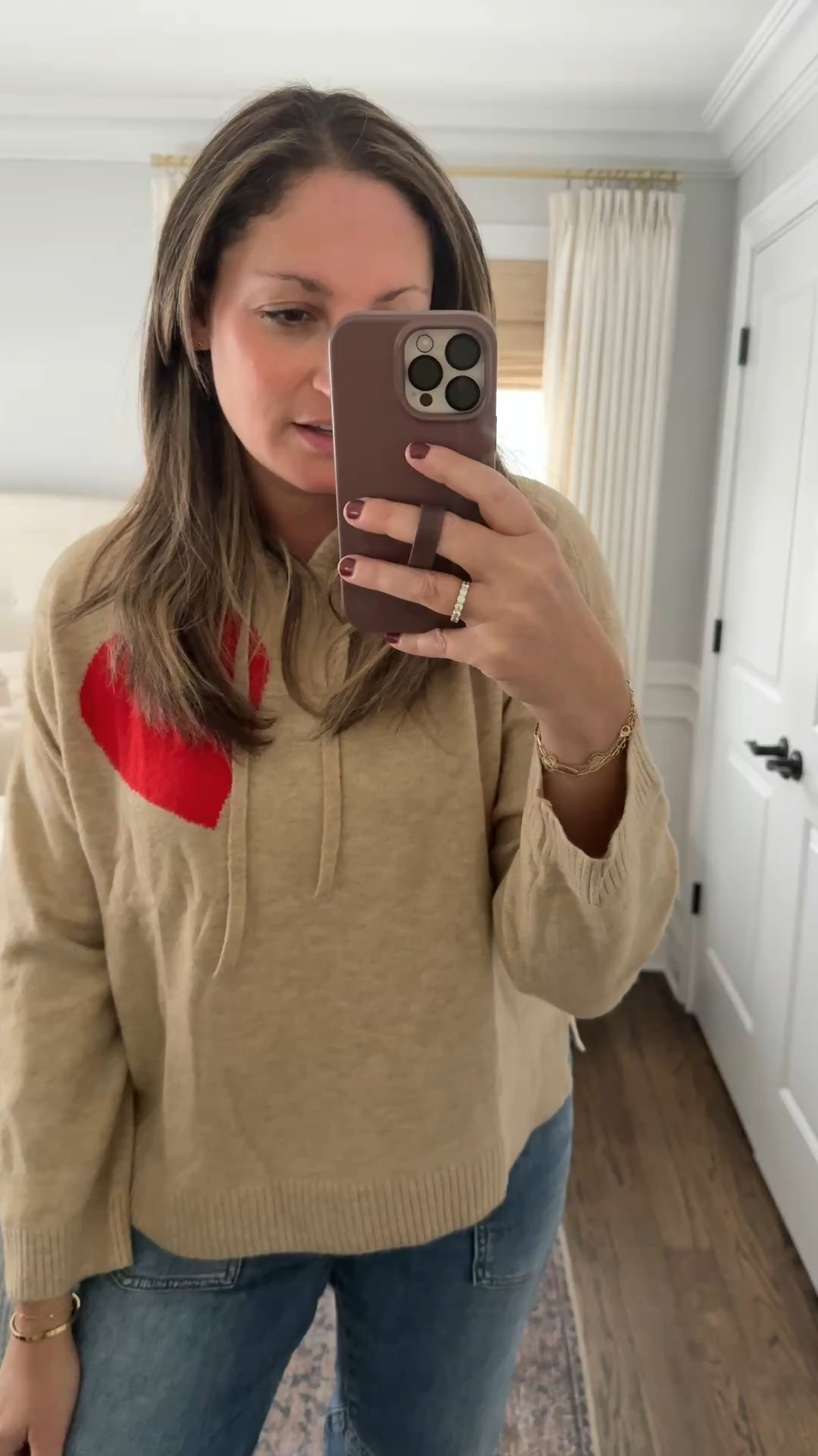 Cutest sweater hoodie from LOFT! On sale with an extra 50% off. So cozy, true to size and soft. Perfect for Valentine’s Day! 

#LTKSaleAlert #LTKootd #LTKFindsUnder50