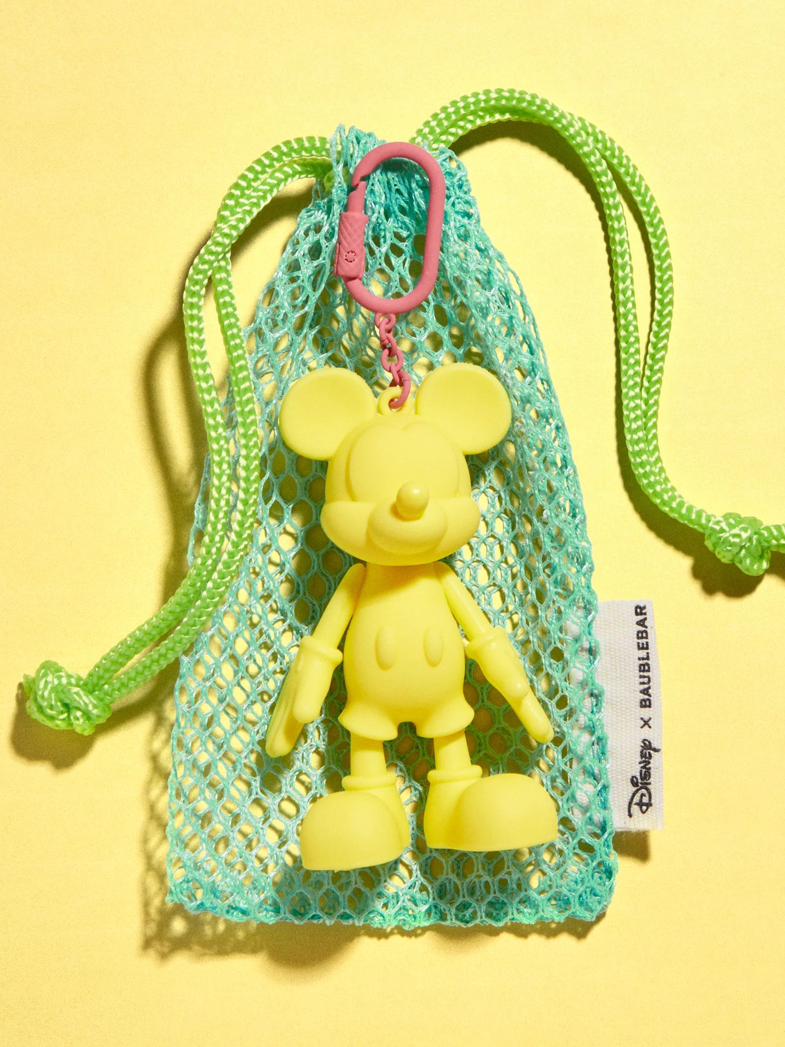 Sport Edition Mickey Mouse Disney Bag Charm - Neon Yellow | BaubleBar (US)