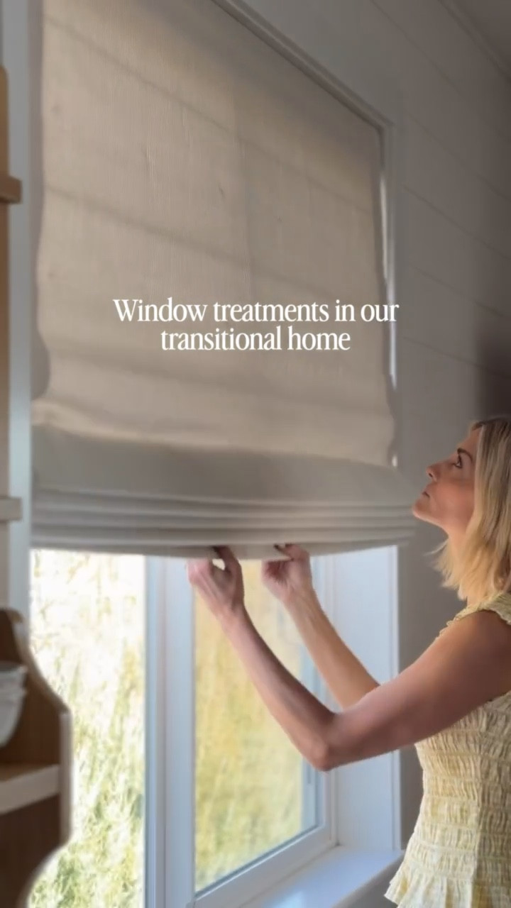 Windows treatments truly make a home feel complete! Aside from privacy of course, they add texture, warmth, and color to any space in your home. I have the beautiful woven blinds in the color Kula Sandy Beach in all our bedrooms, often paired with a patterned curtain from Two Pages. This is my go-to combination and it’s so pretty. We have these stunning narrow stripe Roman shades in our dining room, and the most amazing motorized blinds on our large family room window. 

Roman Shades aren’t linkable. They’re from Willow Bloom Home in the color Roth Buff. 

#LTKHome
