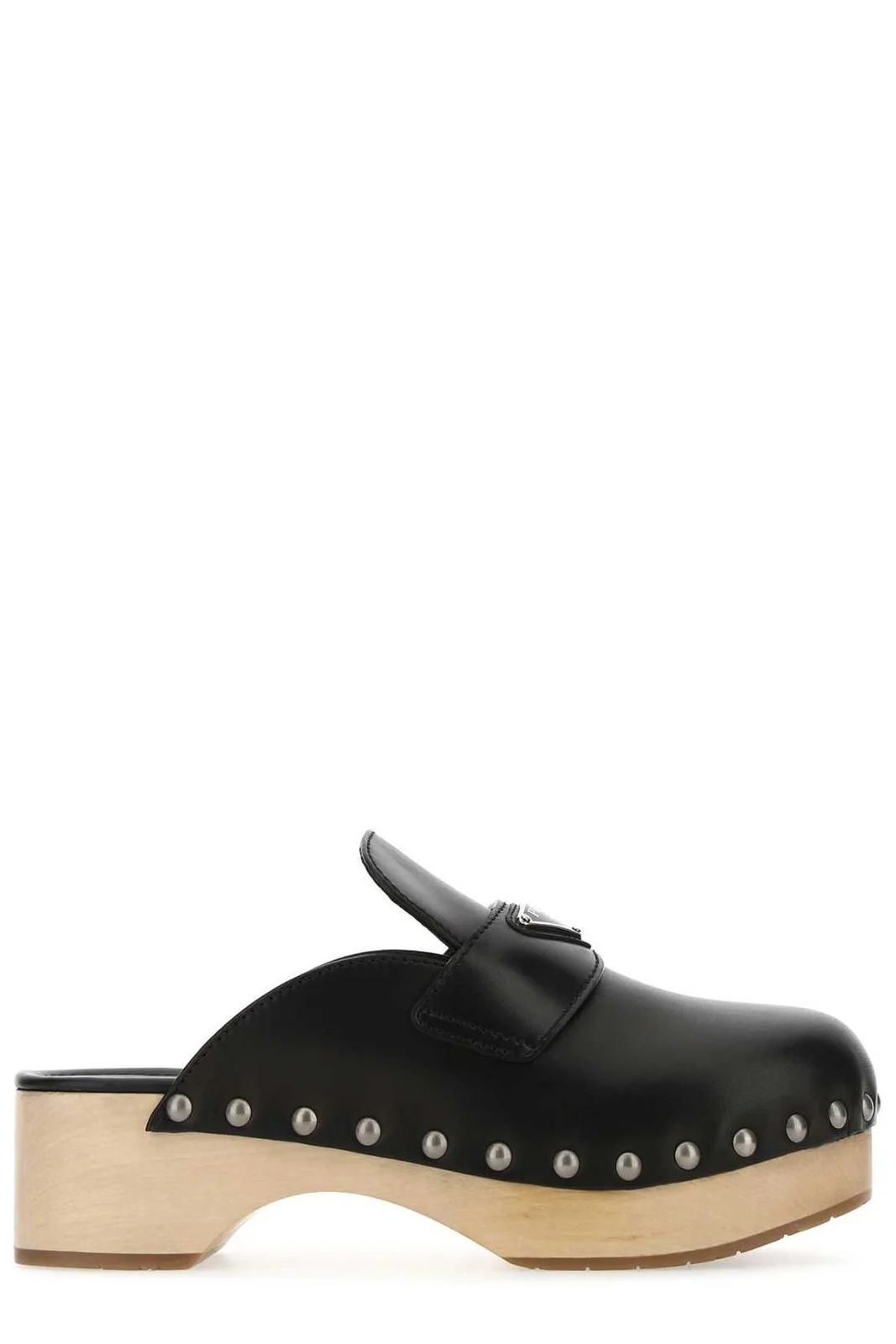 Prada Stud Embellished Clogs | Cettire Global