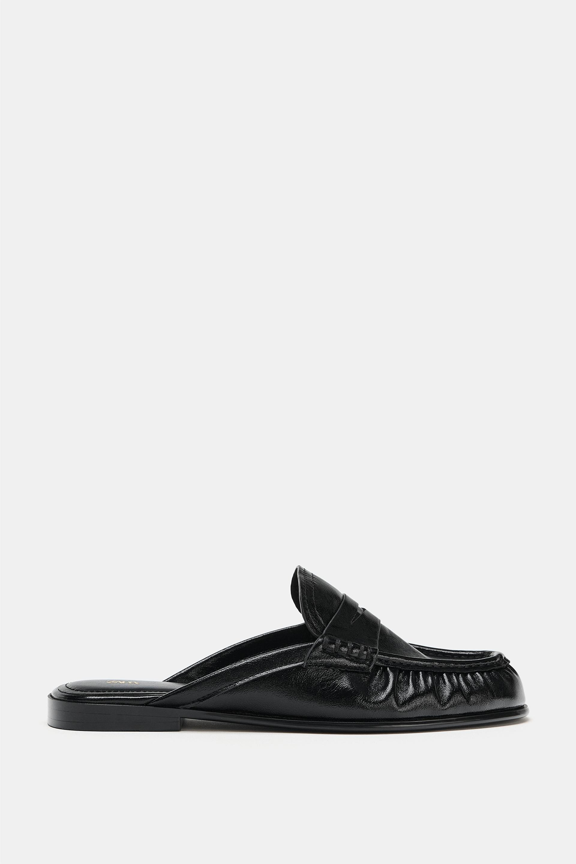 MOCASSINS OUVERTS À L'ARRIÈRE FRONCÉS | Zara FR