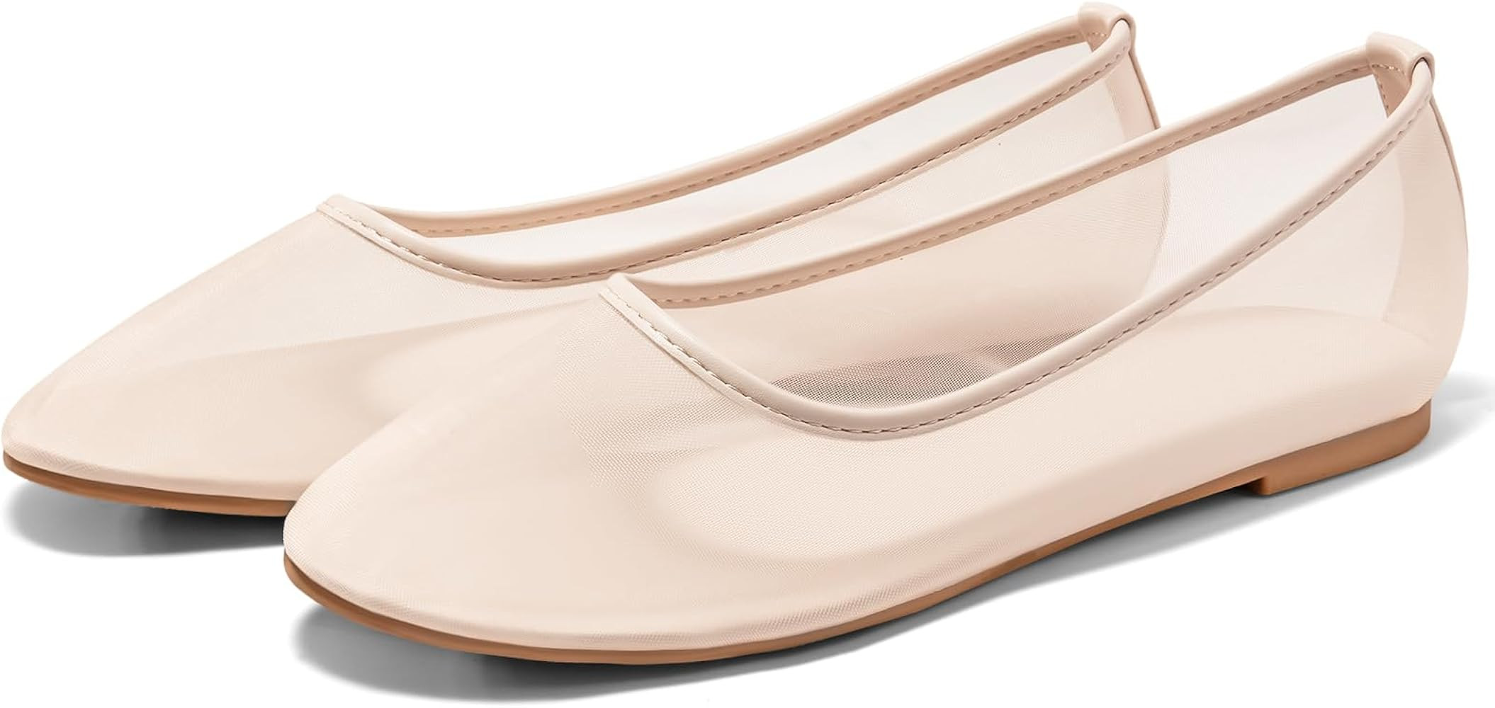 Coutgo Womens Mesh Ballet Flats Slip on Ballerina Flats Comfortable Casual Work Dress Shoes | Amazon (US)