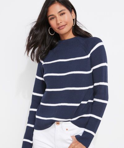 Ribbed Striped Crewneck Sweater | vineyard vines