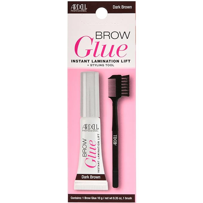 Ardell Brow Glue Dark Brown with Styling Brush – Tinted Eyebrow Gel for Lamination Lift, All-Da... | Amazon (US)