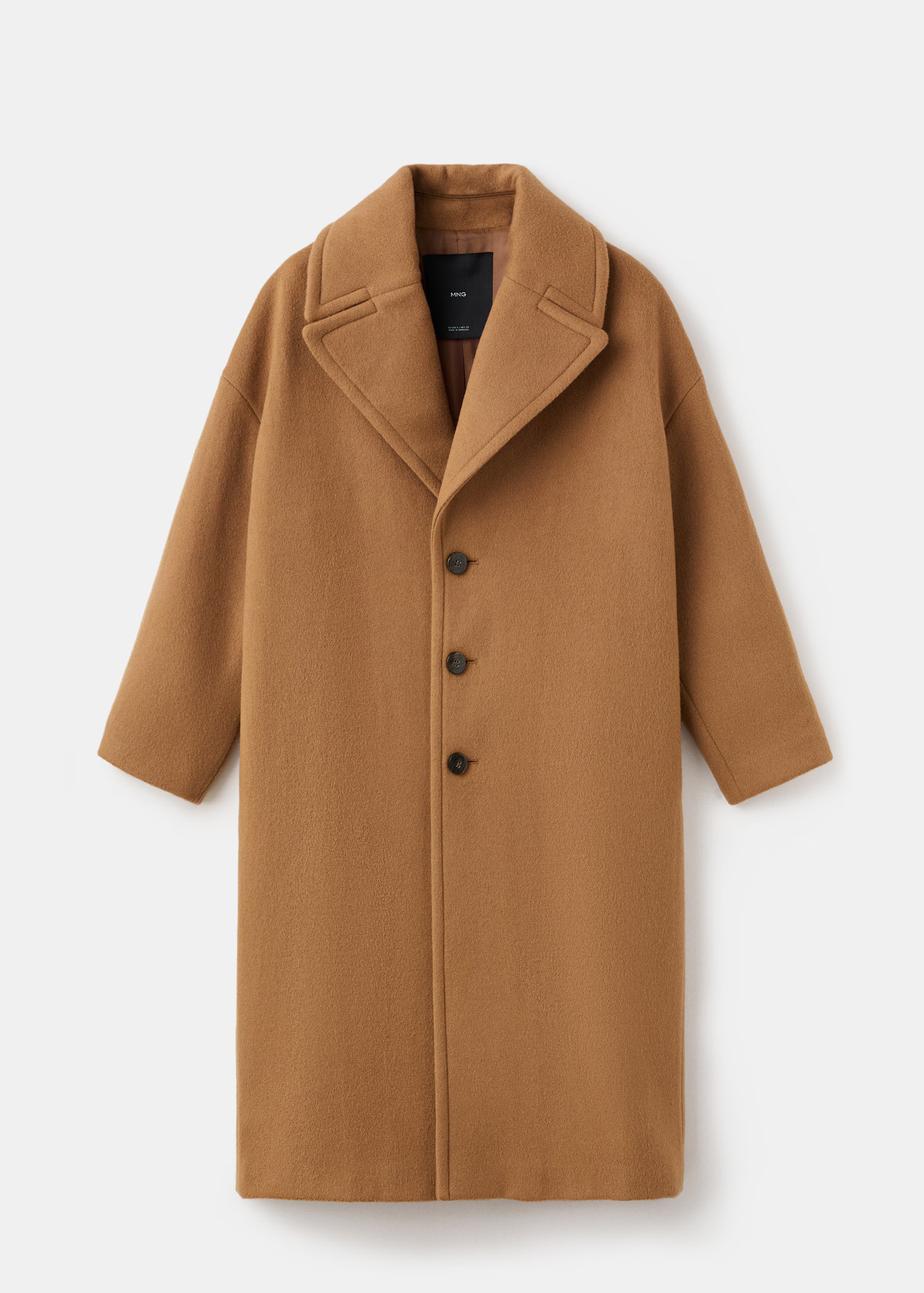 Lapel Manteco wool coat | MANGO (UK)