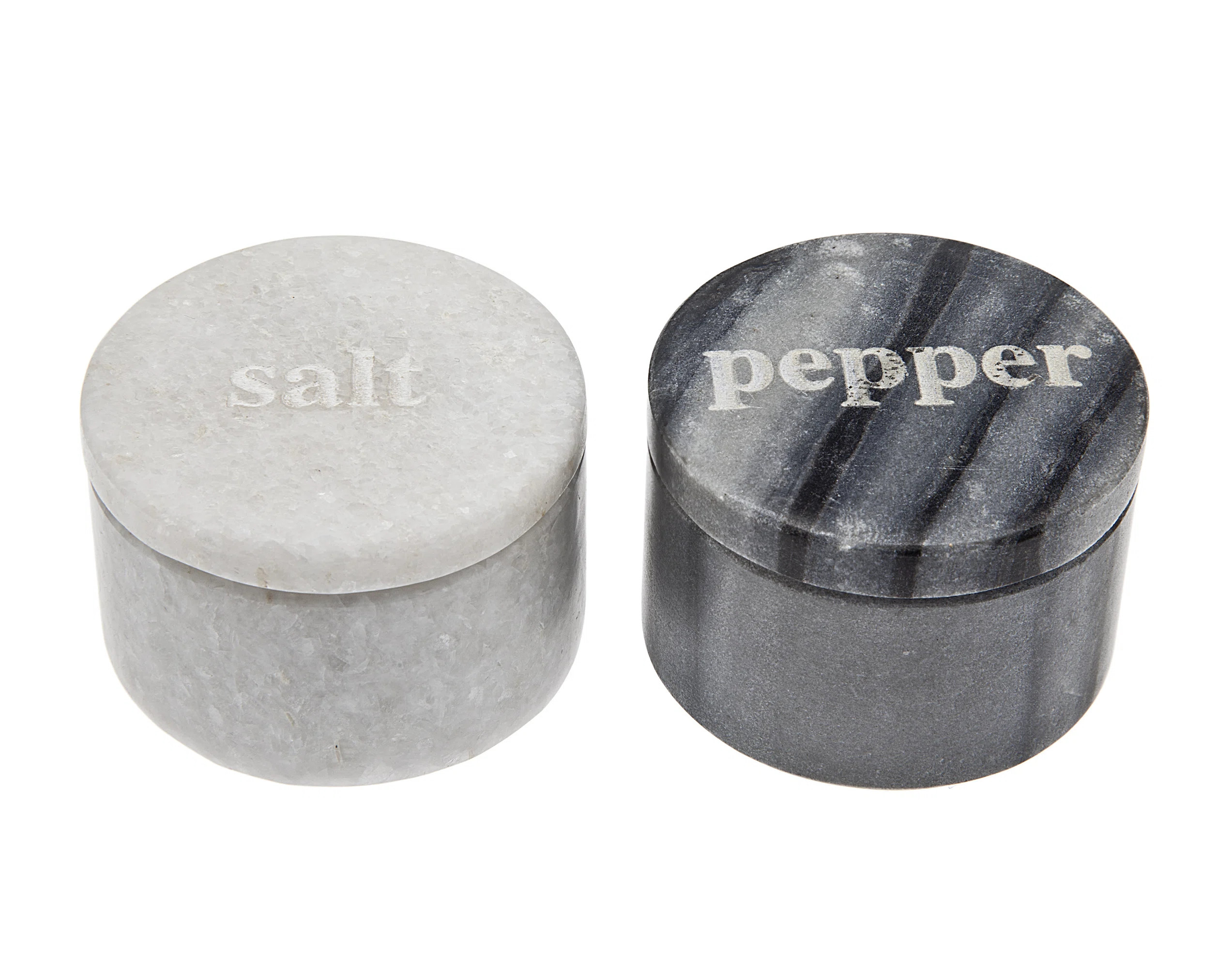 Wrought Studio™ Marble Salt & Pepper Cellar Set & Reviews | Wayfair | Wayfair North America