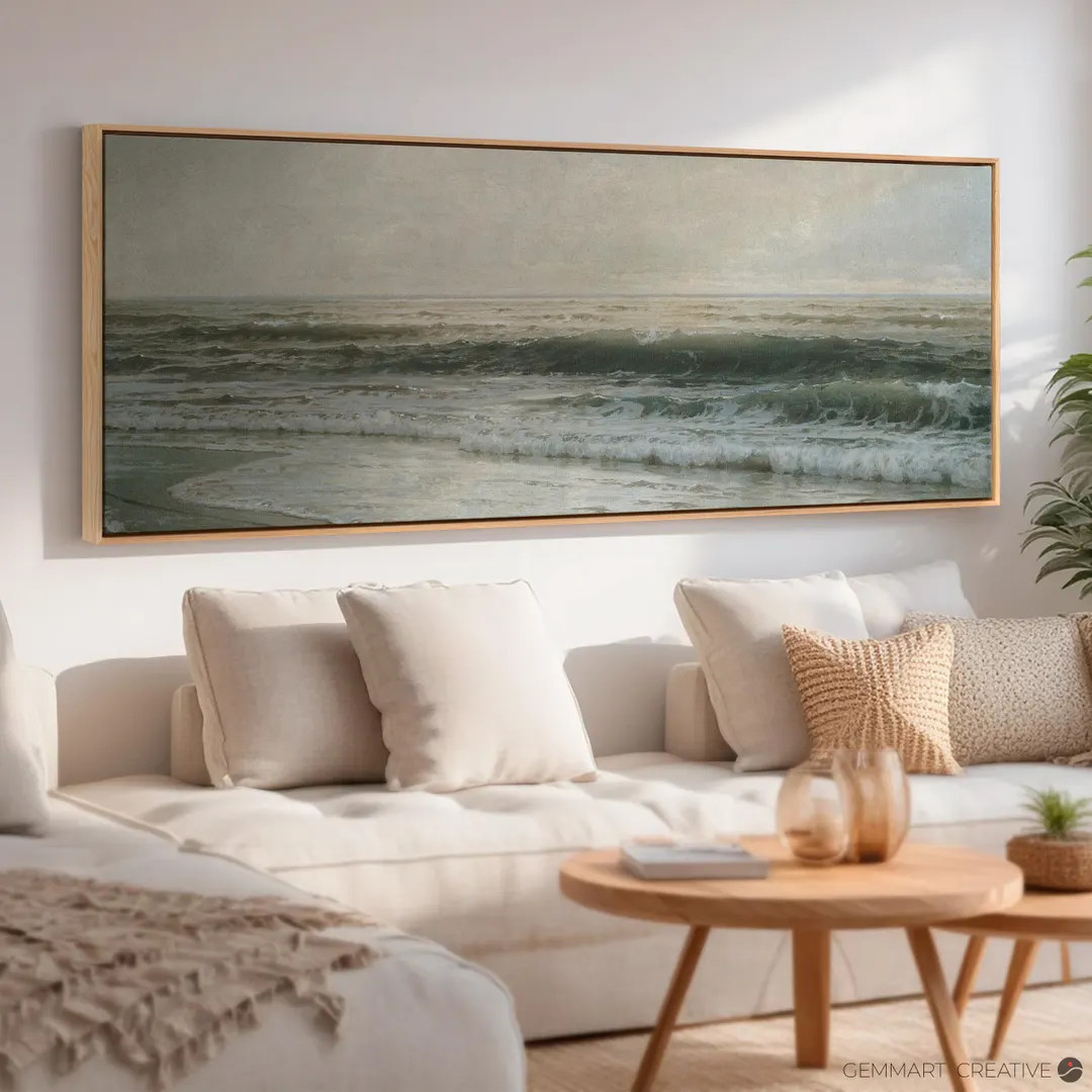 Panoramic Ocean Wave Canvas Print | Coastal Seascape Wall Art - Etsy Bangladesh | Etsy (US)