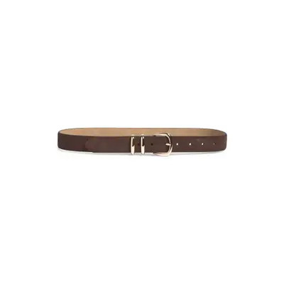 Nordstrom Angelique Suede Belt in Brown- Gold at Nordstrom, Size Small | Nordstrom