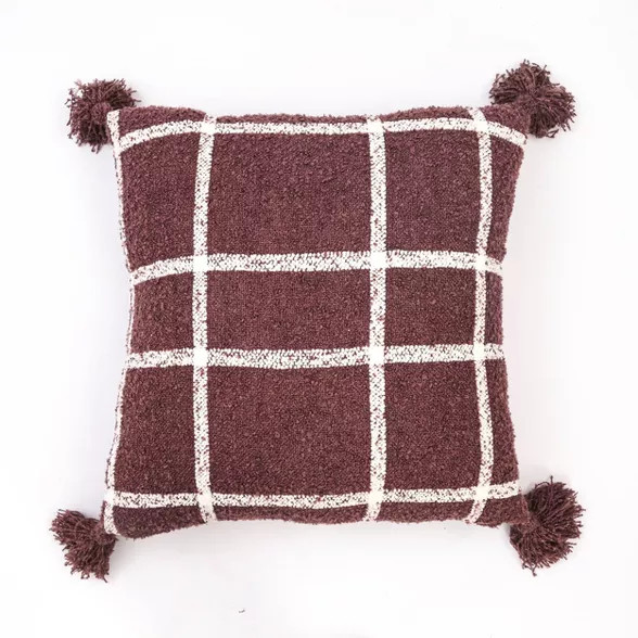 Plaid Boucle Woven Throw Pillow - Evergrace | Target