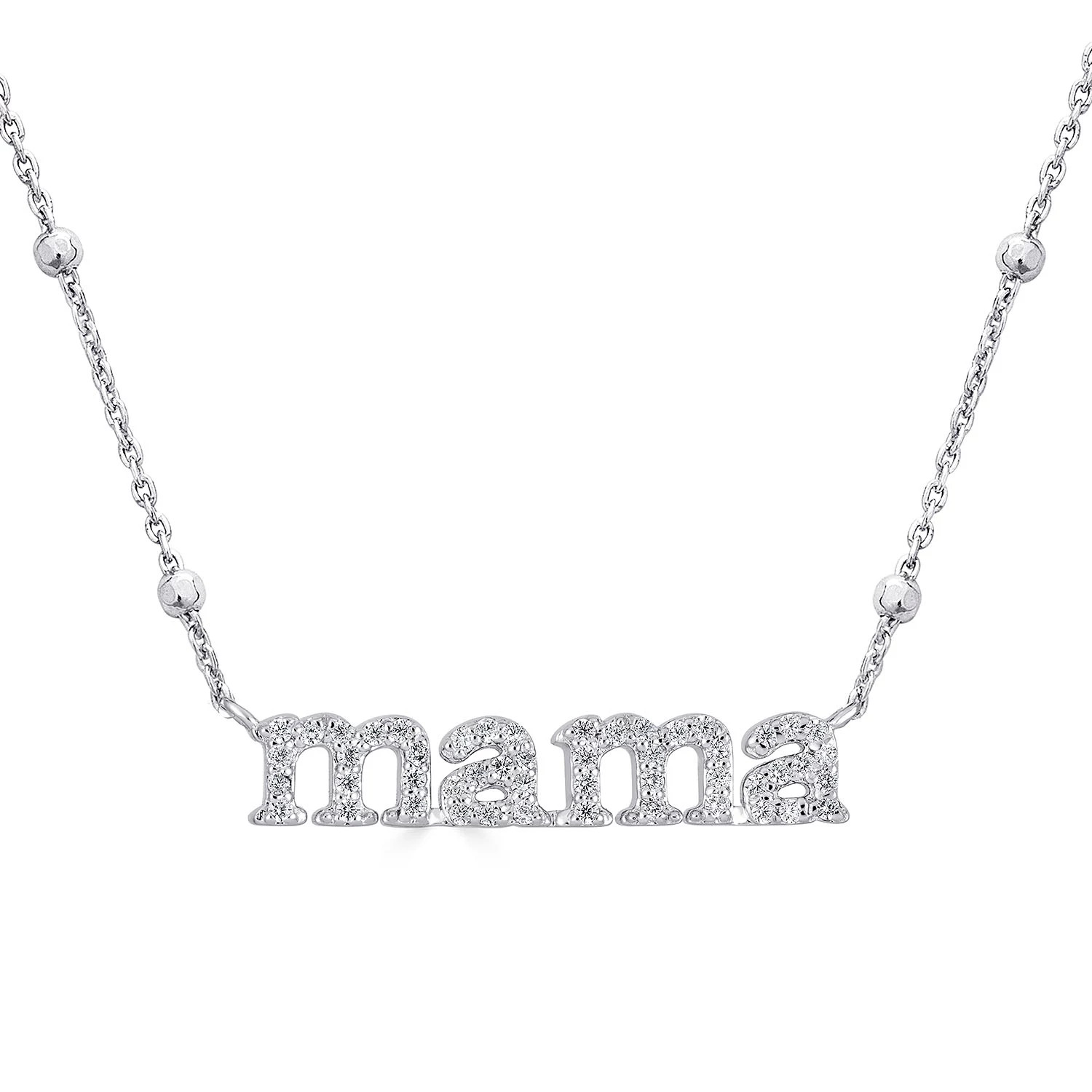 Sterling Silver and Diamond Identity Necklace | Sam's Club