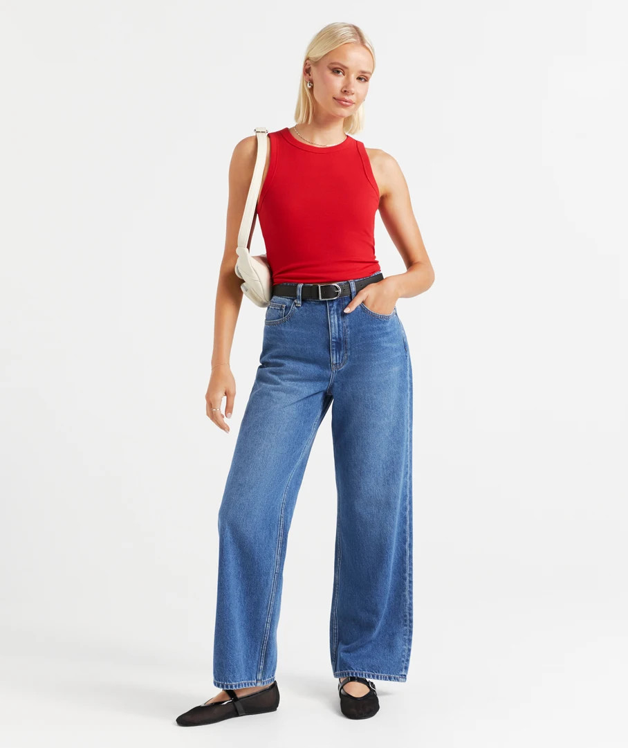 THE HIGH RISE WIDE LEG DENIM JEAN | Sportsgirl