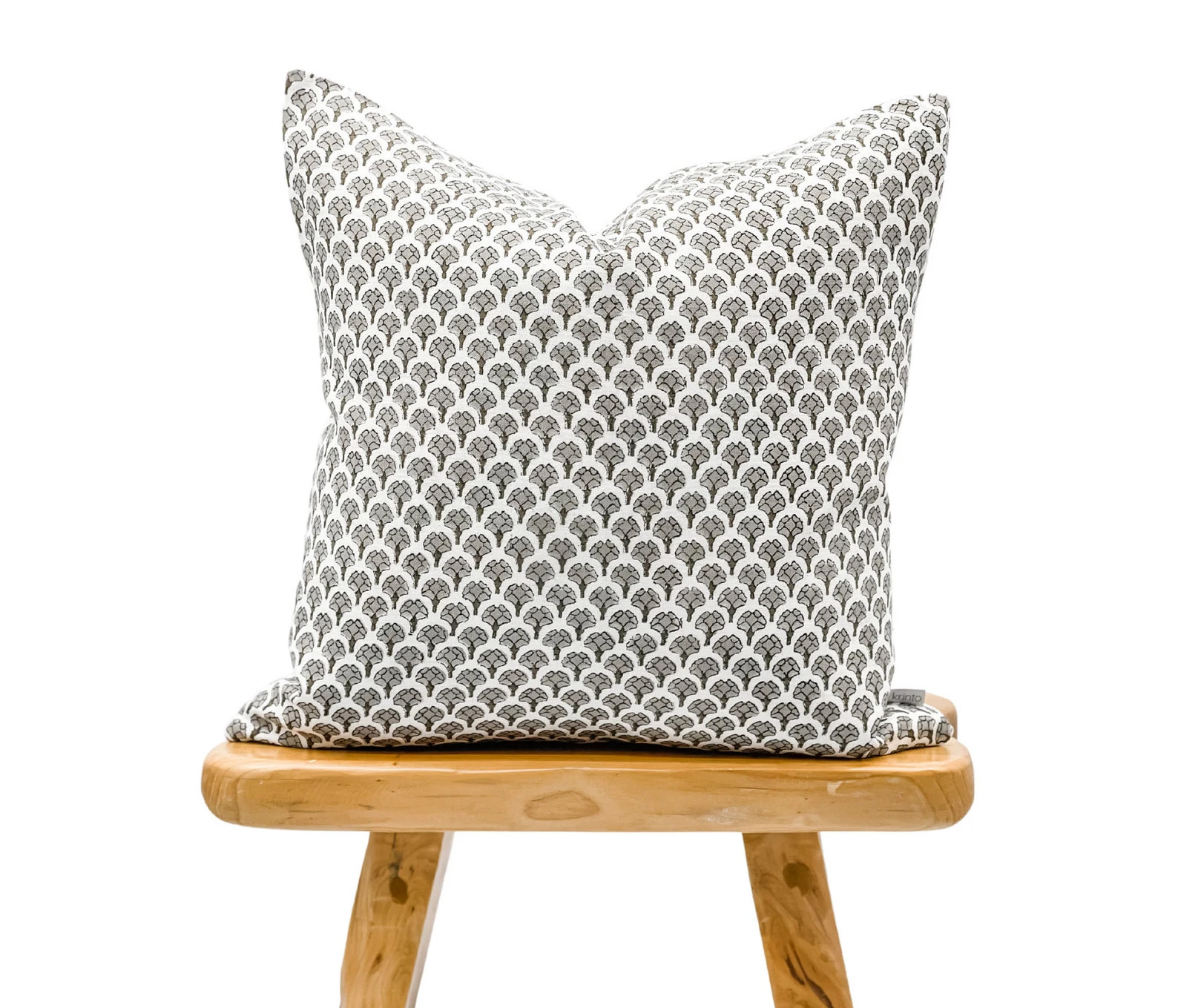 Designer Floral Grey and Olive Khaki on Linen Pillow Cover, Small Flowers Pillow cover, Boho Pill... | Etsy (US)