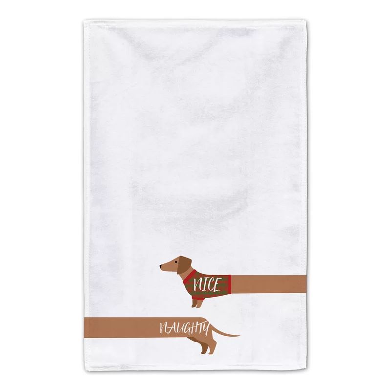 Naughty Nice Doxie Tea Towel | Wayfair North America