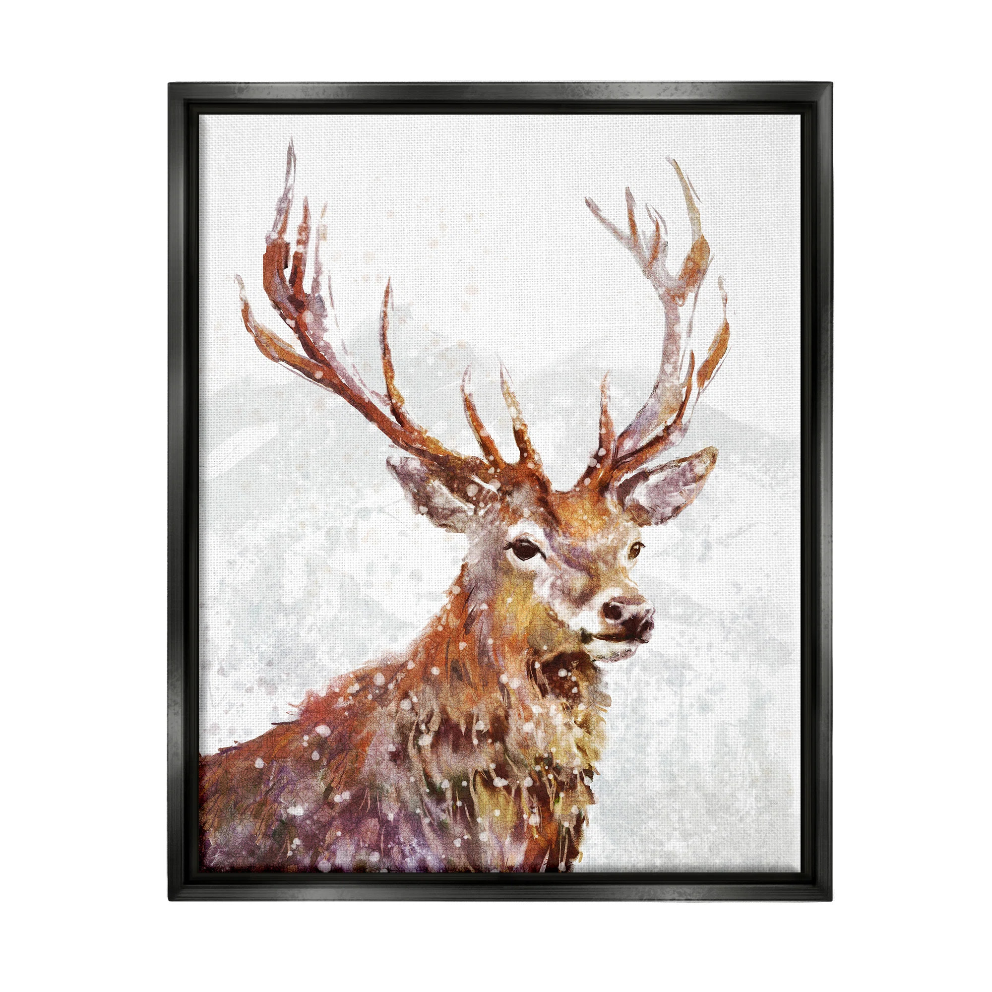 " Winter Deer Mountain Snowfall " by Pip Wilson | Wayfair North America