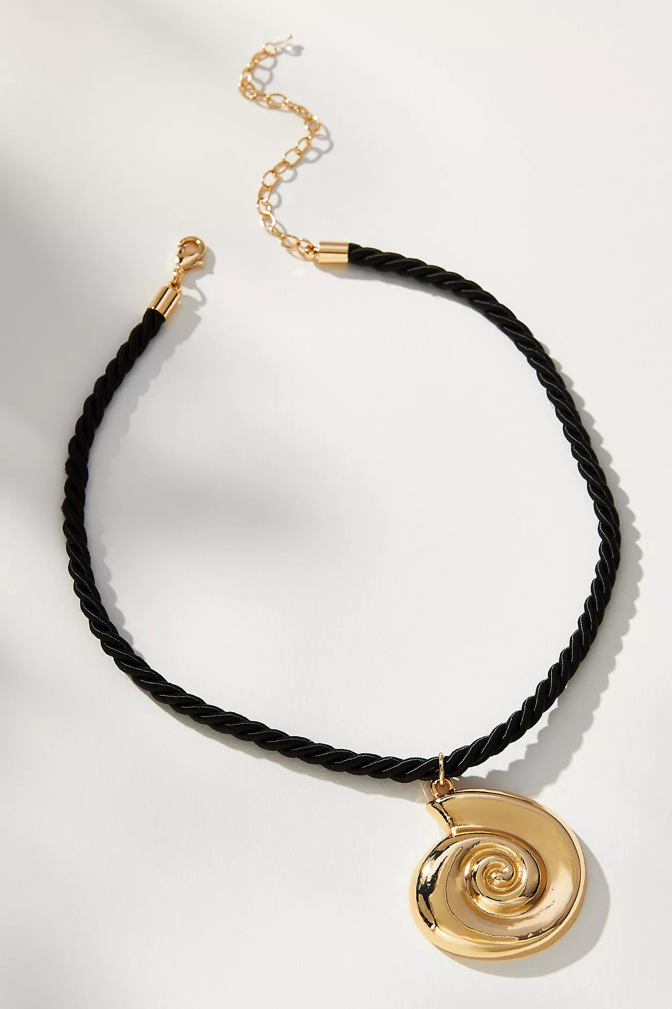 Swirled Shell Pendant Rope Necklace | Anthropologie (US)