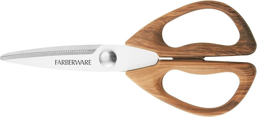 Farberware 5221282 All Purpose Shear, Pecan Wood Handles 8.2 x 3.5 x 0.5 inches | Amazon (US)