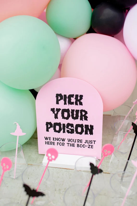 11x14" Pick Your Poison Sign | Monster Mash Party | Halloween Sign | Halloween Party | Monster Pa... | Etsy (US)