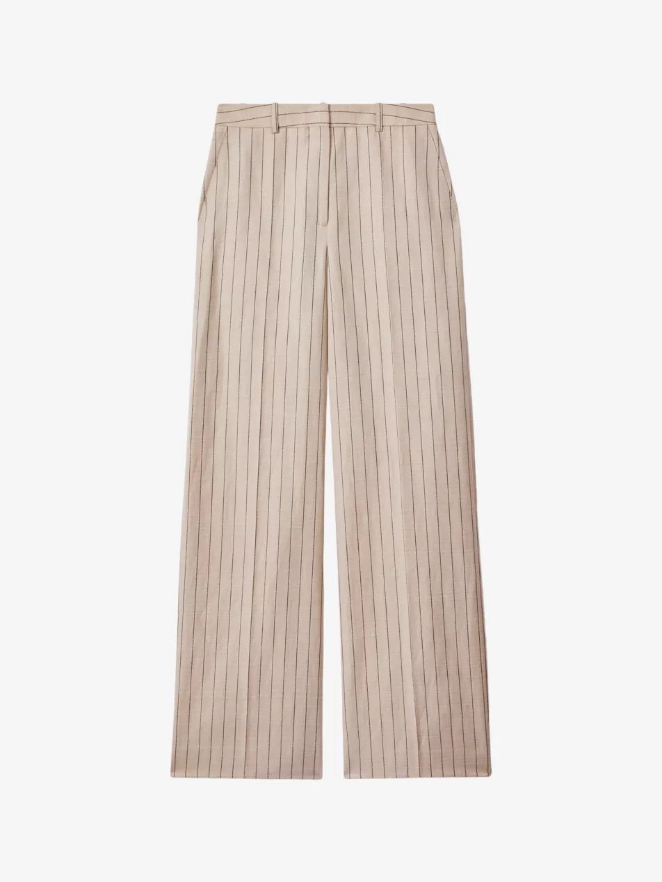 Odette pin-stripe wide-leg high-rise woven trousers | Selfridges