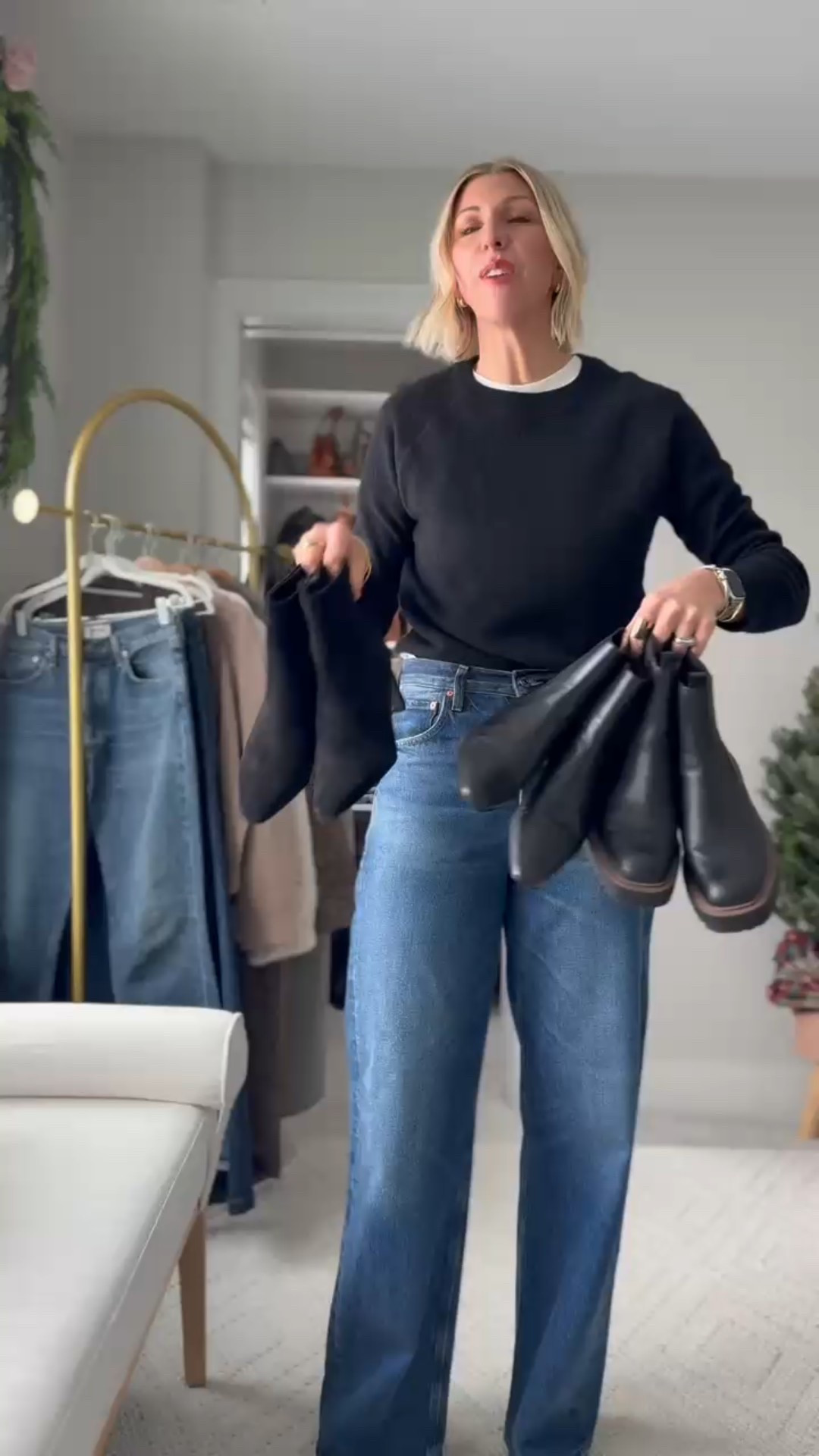 Boots + Jeans That Just Work

Winter outfits = solved. These are the combos I repeat all season:
✔️ Lug soles + straight jeans (skip wide-leg — too clunky)
✔️ Sleek heels + wide-leg or barrel (adds length + polish)
✔️ Chelsea boots + cropped barrel (ankle-bone length = clean + modern)

✨ Petite? Try heeled boots with barrel jeans — it elongates the leg beautifully. Just make sure the hem slips over the boot shaft.

Linked my go-to jeans + boots below — winter outfit formulas made easy.

🛍 Tap to shop or save for your capsule.


#LTKootd #LTKGiftGuide #LTKmomlife