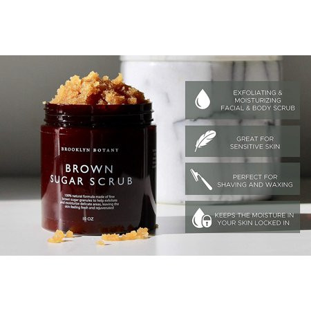 Brooklyn Botany Brown Sugar Body Scrub - Great as a Face Scrub & Exfoliating Body Scrub for Acne Sca | Walmart (US)