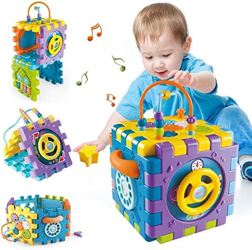 Activity Cube Toys for Toddlers 12-18 Months,Babies Toys for 1 Year Old Play Center, 6-in-1 Early... | Amazon (US)